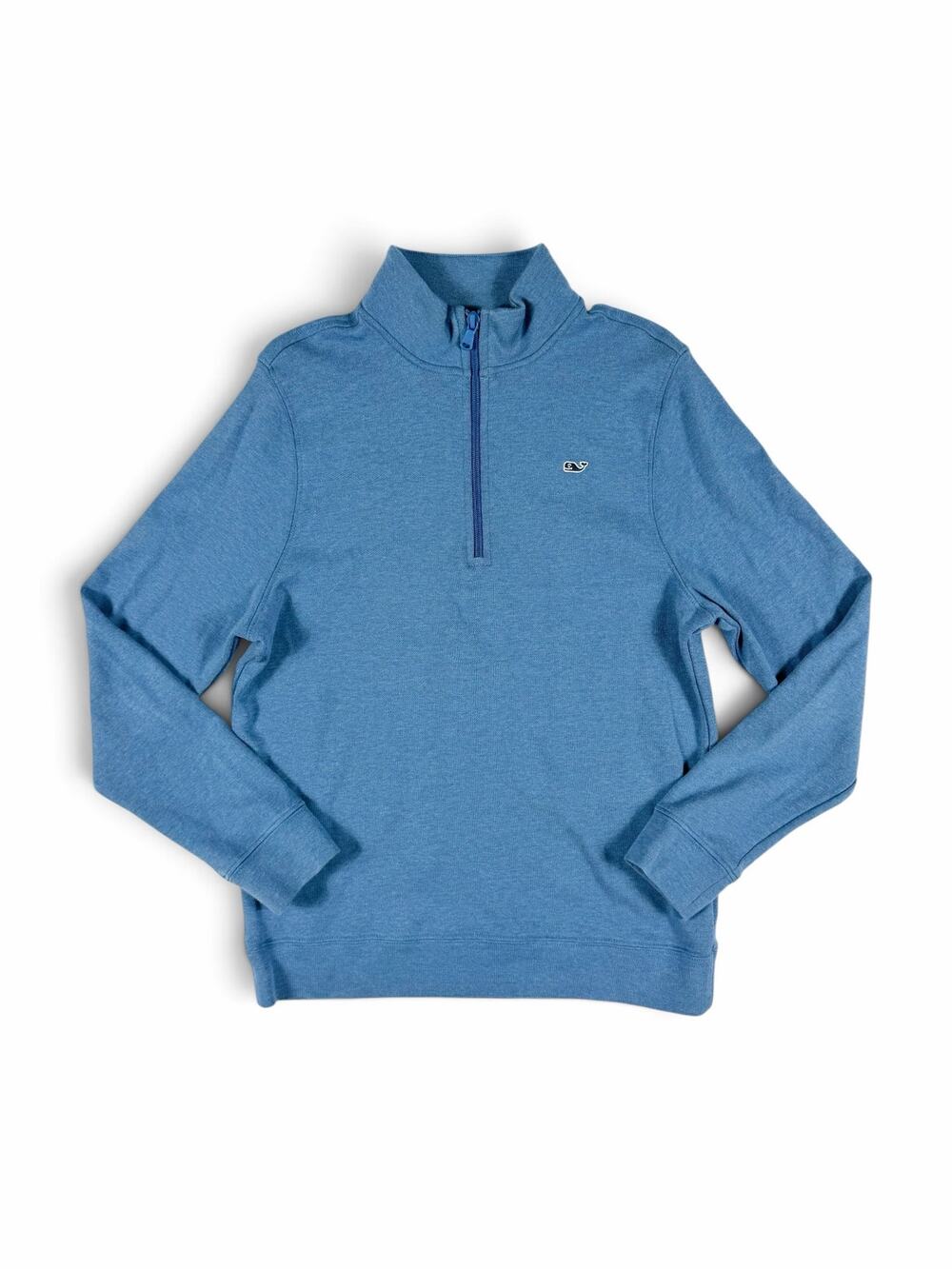 Vineyard Vines Boys Saltwater Quarter Zip Pullover Blue Pima Cotton 16 Large